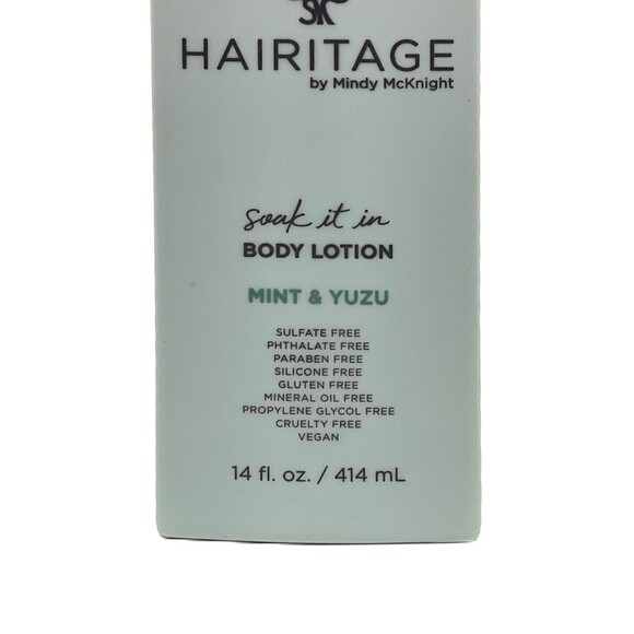 Hairitage -Soak it in-Body Lotion Mint & Yuzu (14 Fl. Oz/ 414 mL) - Picture 3 of 3